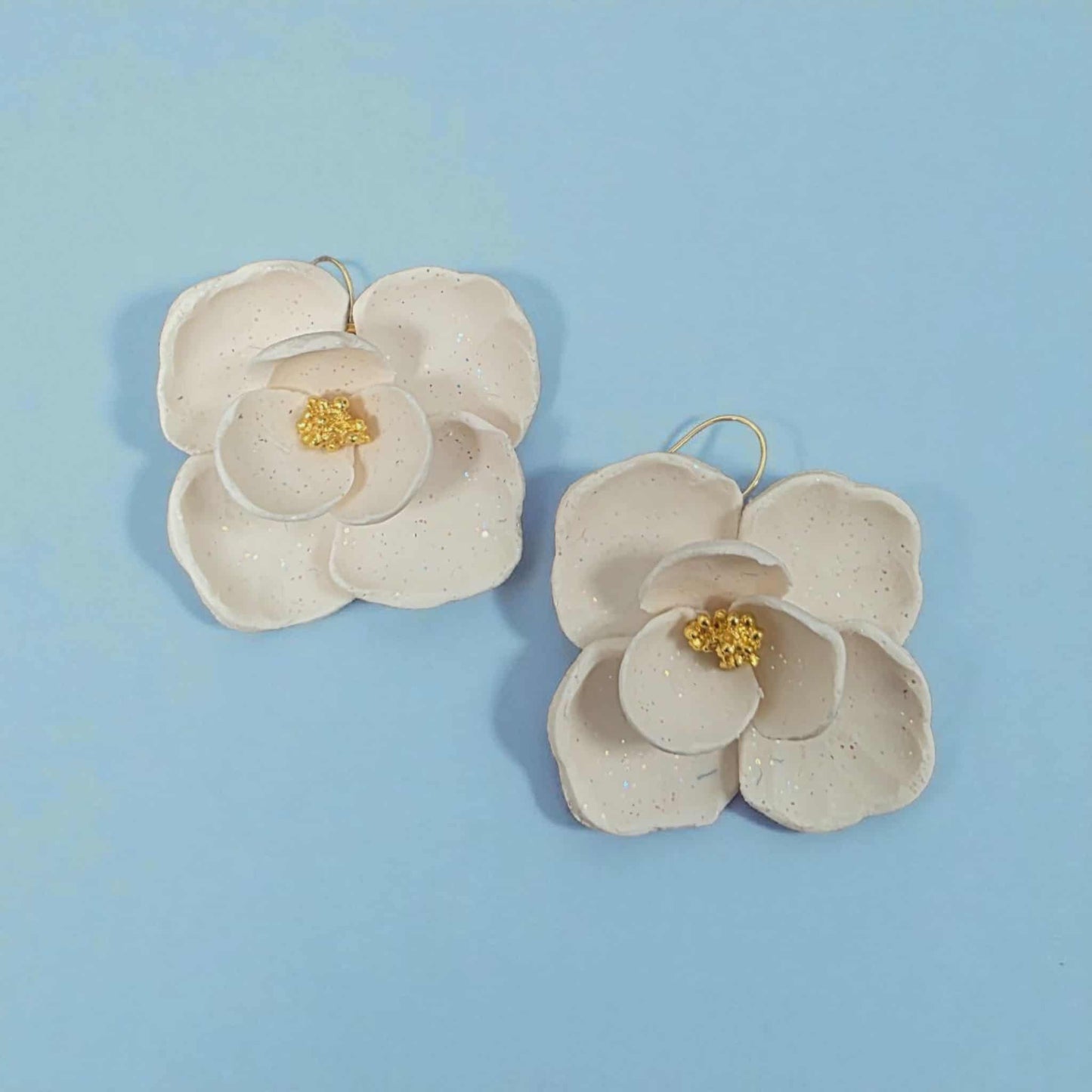 Boldly Blooms Statement Earrings - Solid color