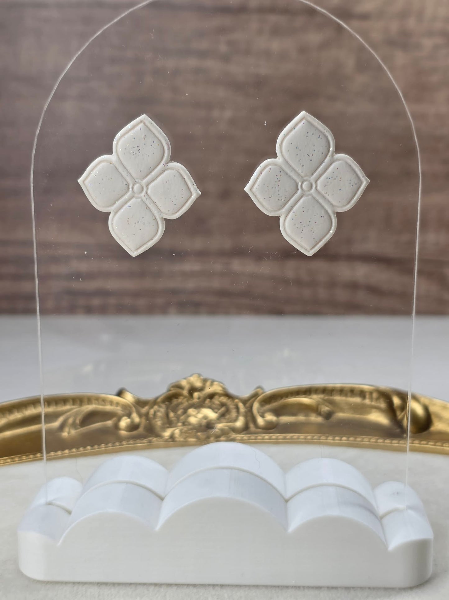 Vow Knot White Studs