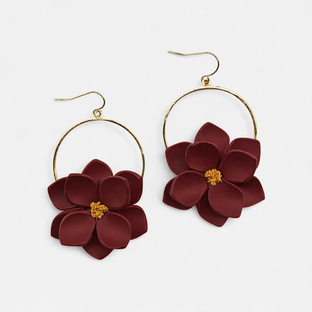 Full Bloom Hoop Earrings