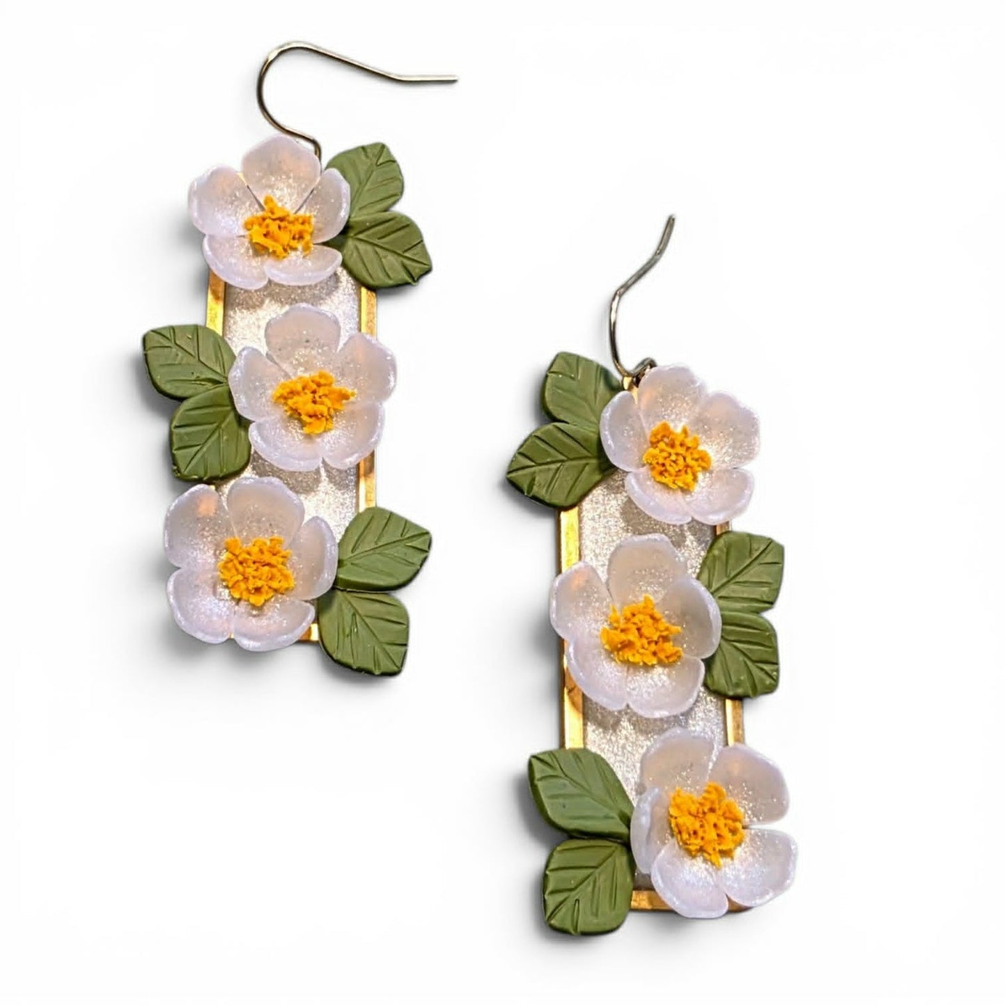 Grounded Bloom - Garden Frame Statement Earrings