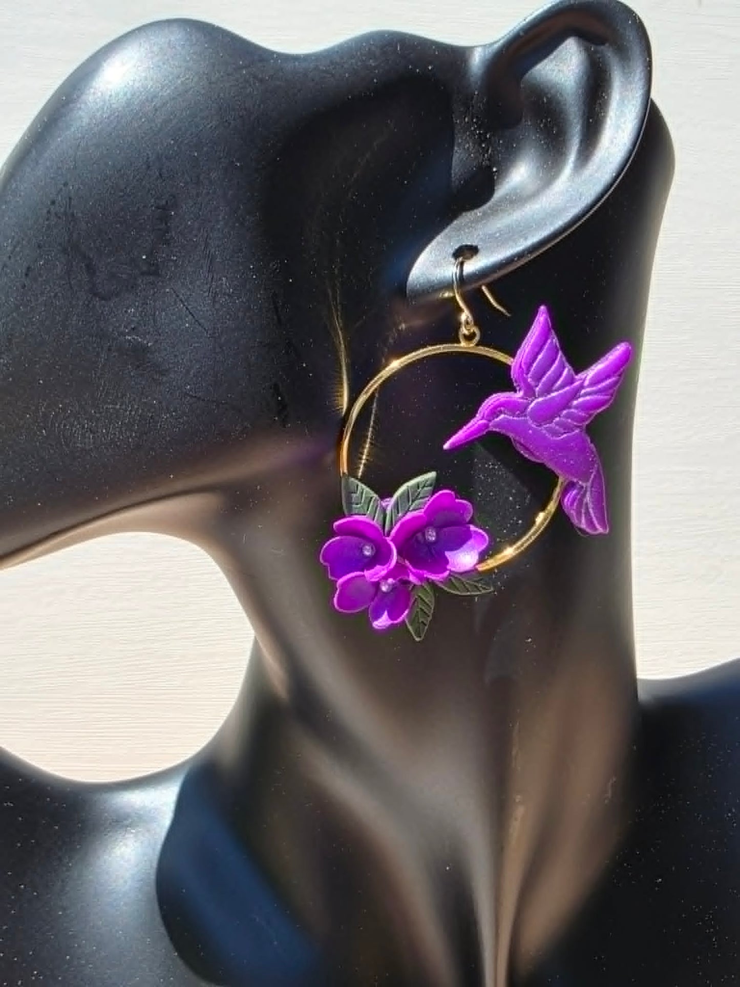 Electric Bloom Hummingbird Hoops