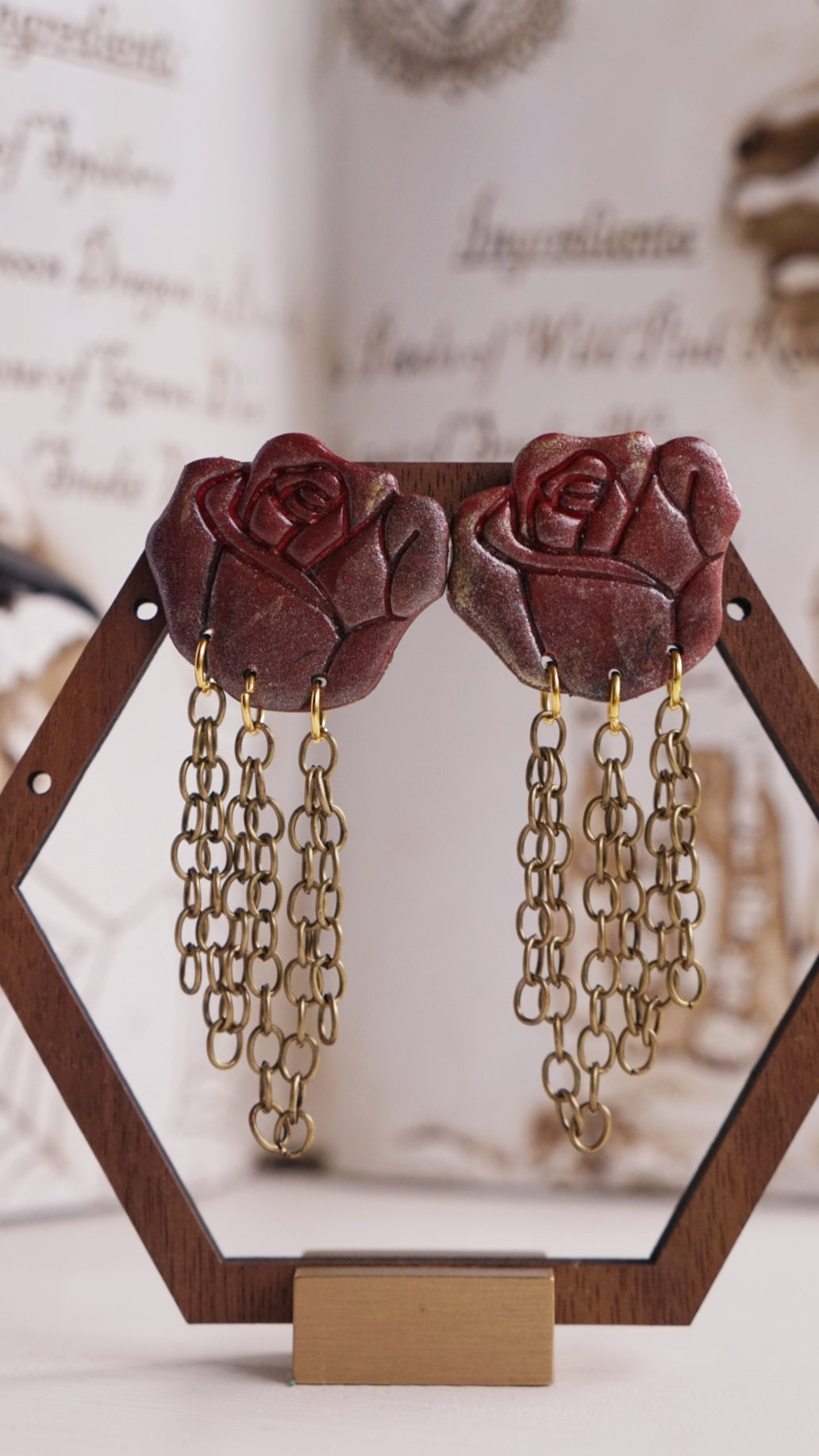 Gilded rose chain dangles image 8