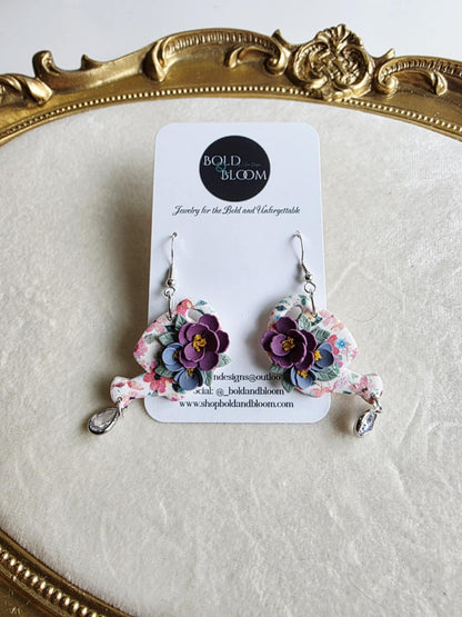 Midnight Bloom Watering Can Earrings