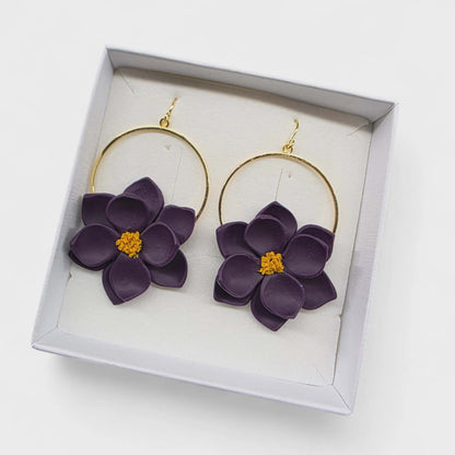 Full Bloom Hoop Earrings