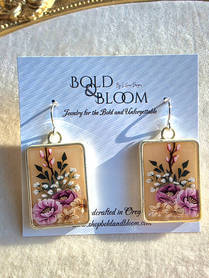 Blushing Heirloom Bouquet Earrings