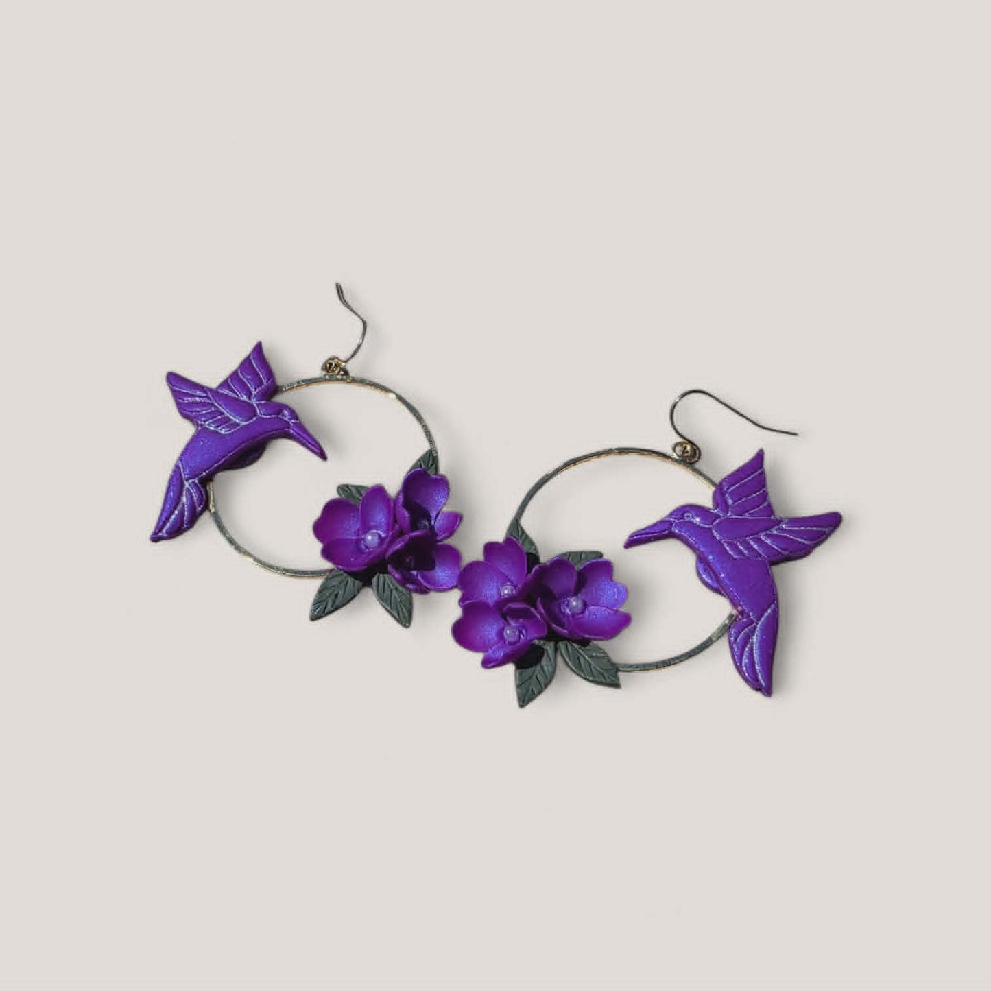 Electric Bloom Hummingbird Hoops