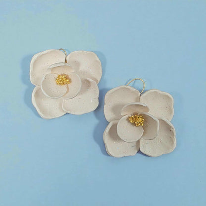 Boldly Blooms Statement Earrings - Solid color