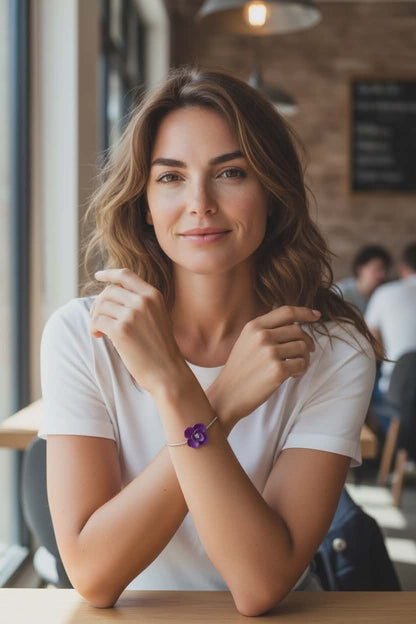 Blooms of Resilience Bloom Bracelet Purple Pearl