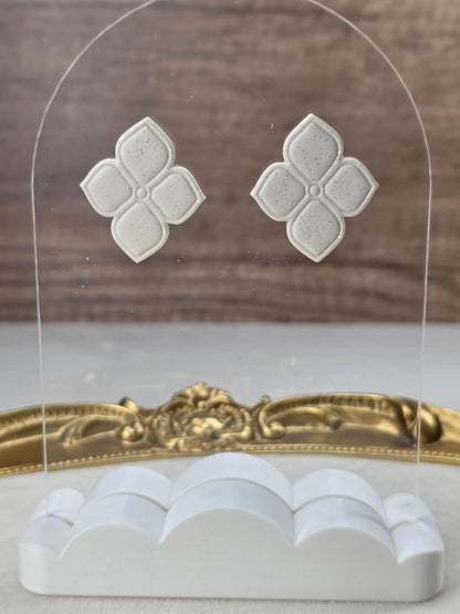 Vow Knot White Studs