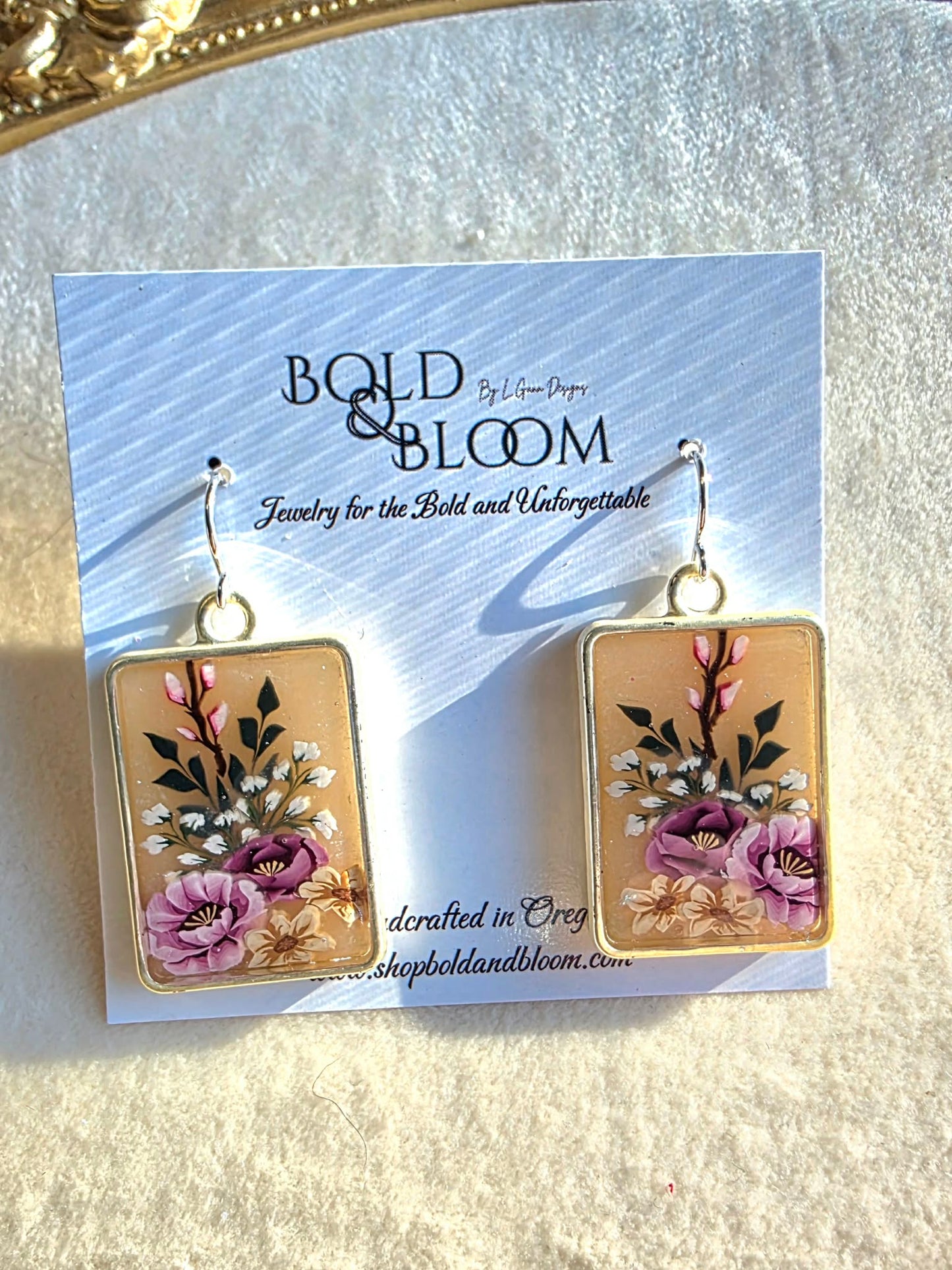 Blushing Heirloom Bouquet Earrings