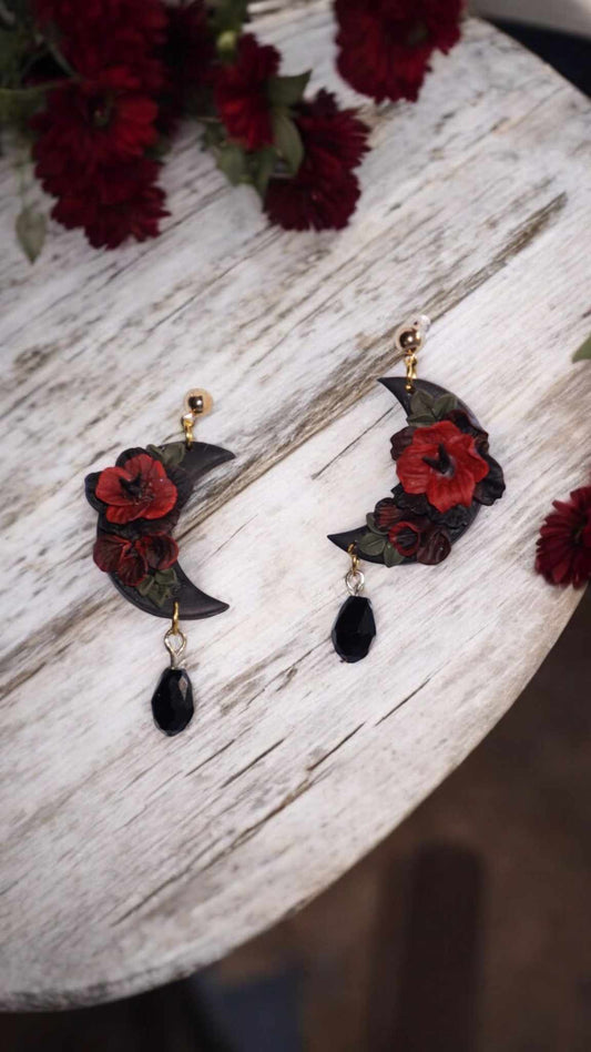 Ethereal Crescent Moon Earrings