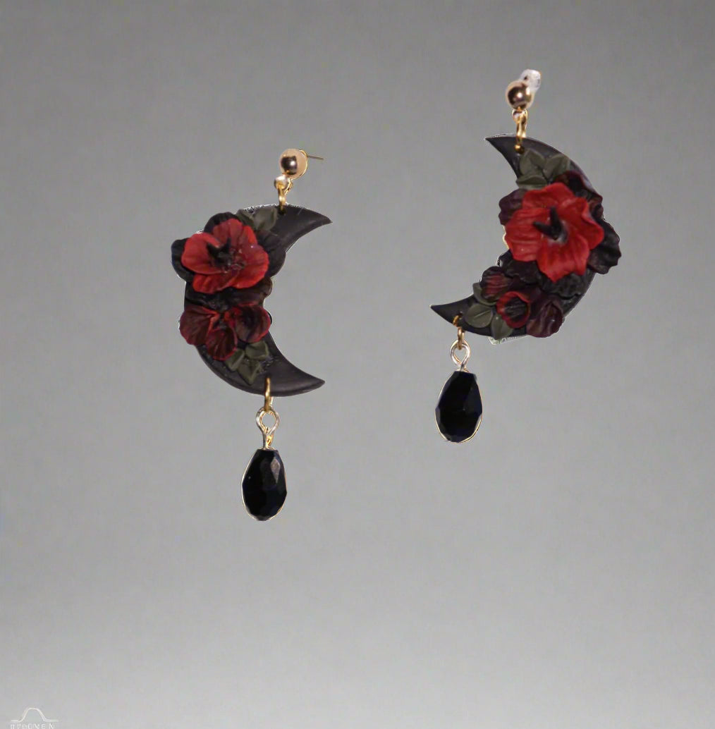 Ethereal Crescent Moon Earrings image 4