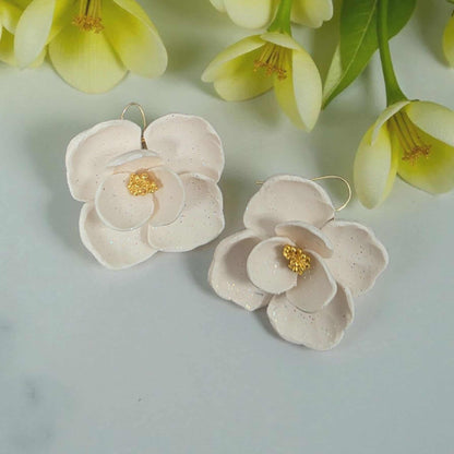 Boldly Blooms Statement Earrings - Solid color