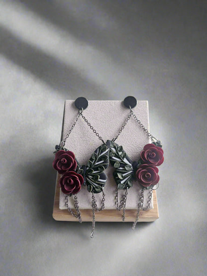 Crimson Butterfly Dangle Earrings image 2