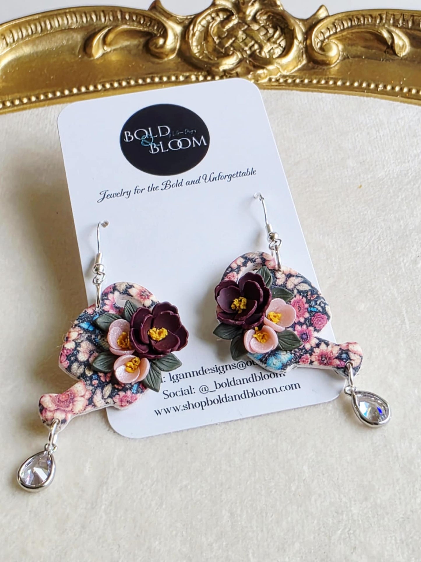Midnight Bloom Watering Can Earrings