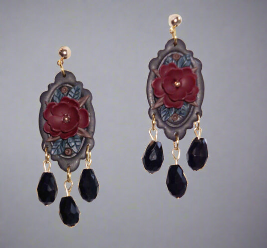 Victorian Bloom Drop Earrings image 0