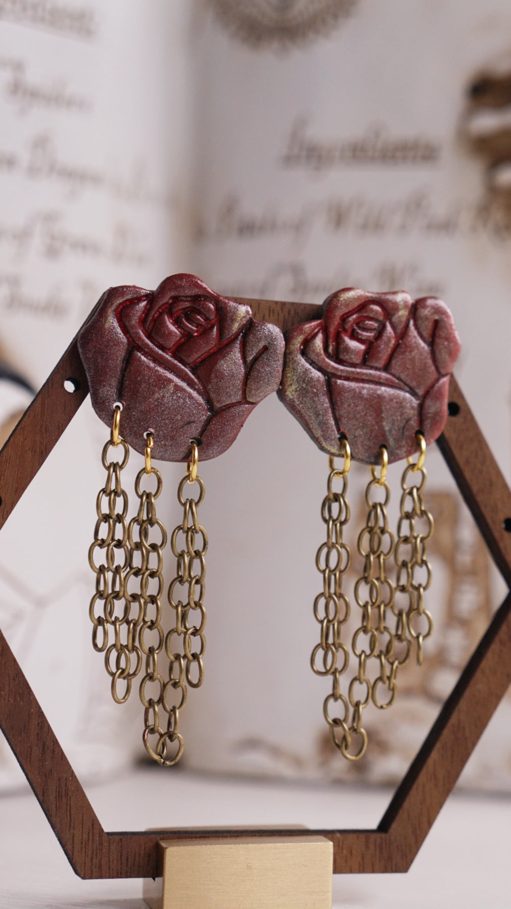 Gilded rose chain dangles image 7