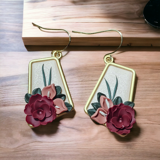 Small floral dangle earrings  image 0