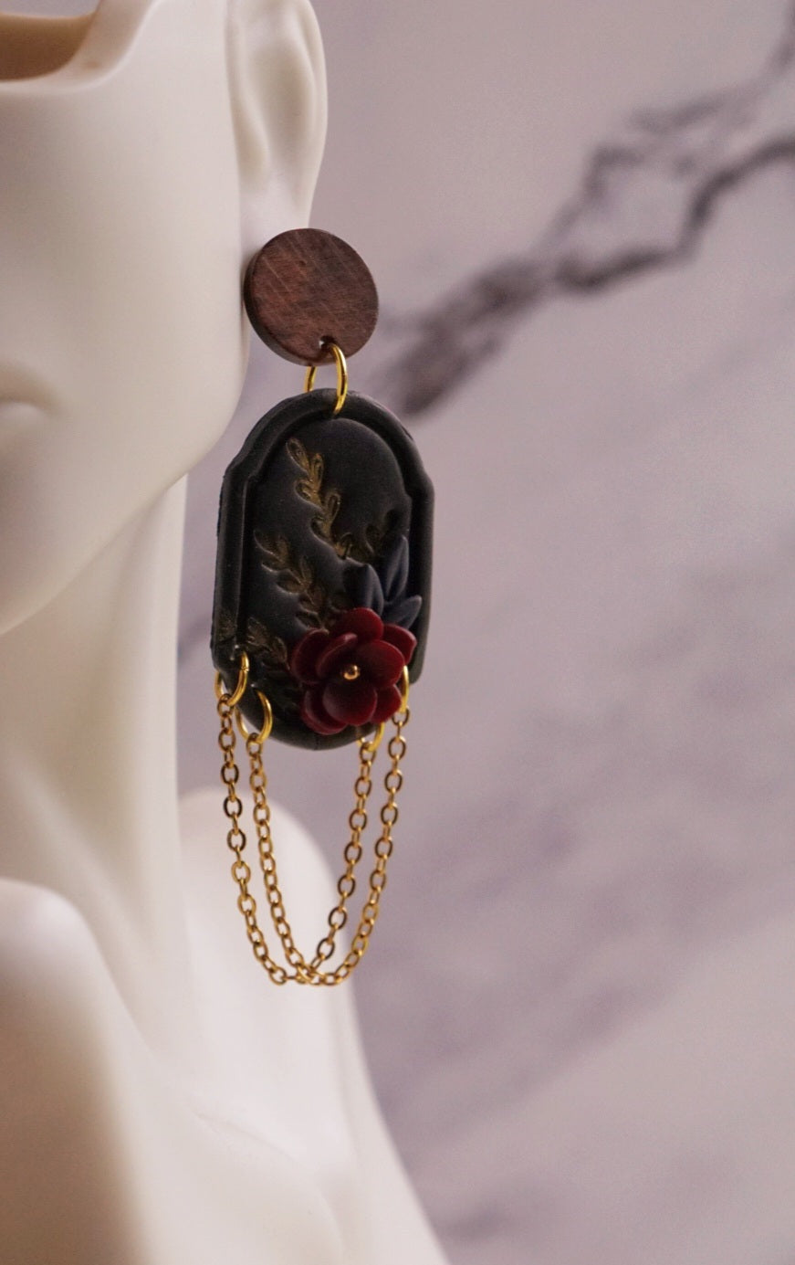 Gilded Rose Dangle Earrings  image 3