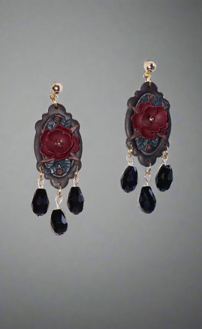 Victorian Bloom Drop Earrings image 2