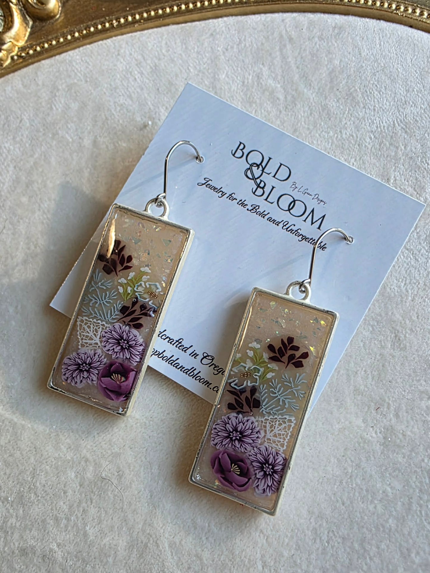 Silver Heirloom Garden Statement Earrings