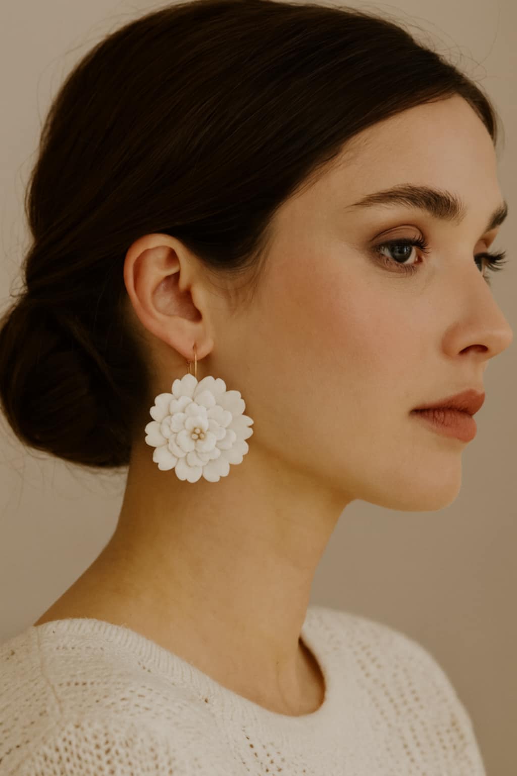 Midnight Bloom Statement Earrings- Teal
