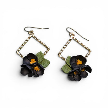 Grounded Bloom - Diamond Bloom Earrings