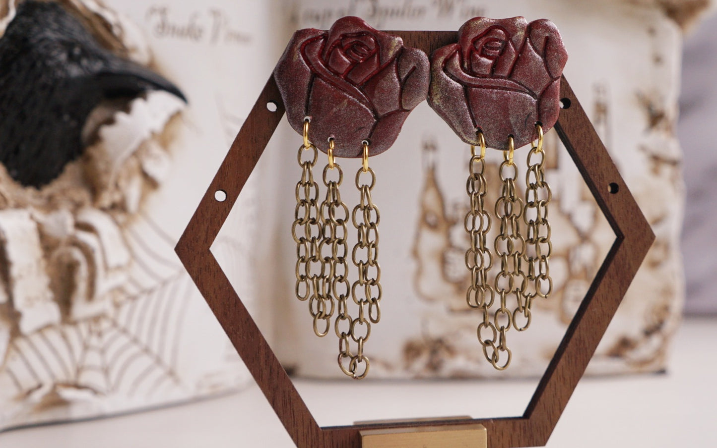 Gilded rose chain dangles image 5