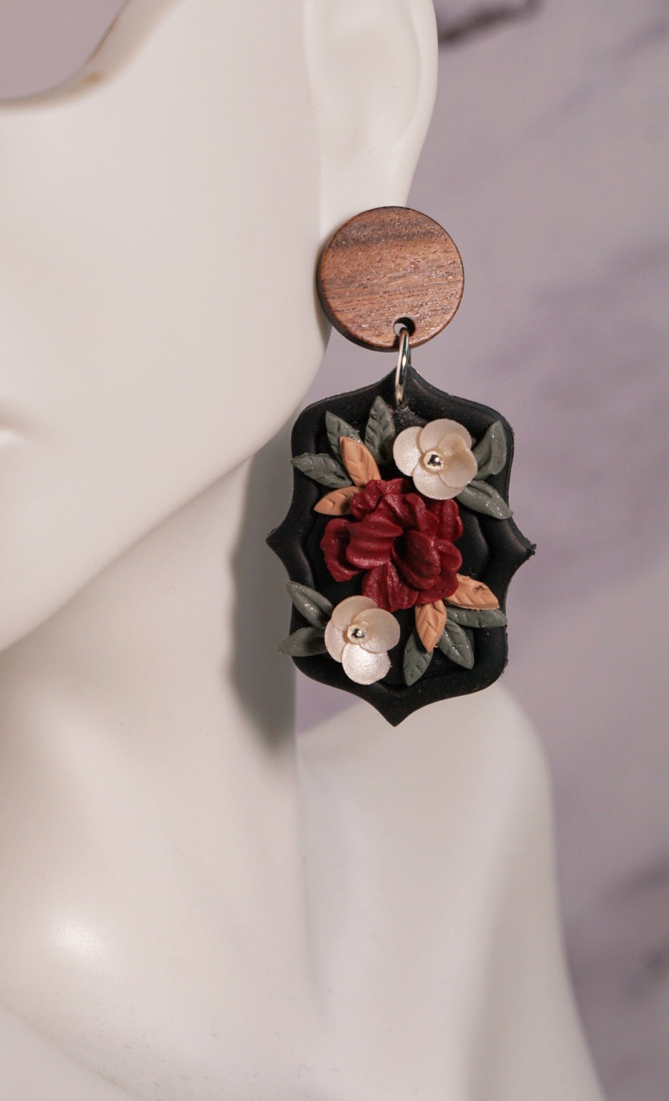Crimson Elegance Earrings image 1