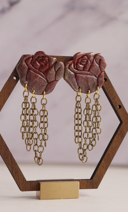Gilded rose chain dangles image 9
