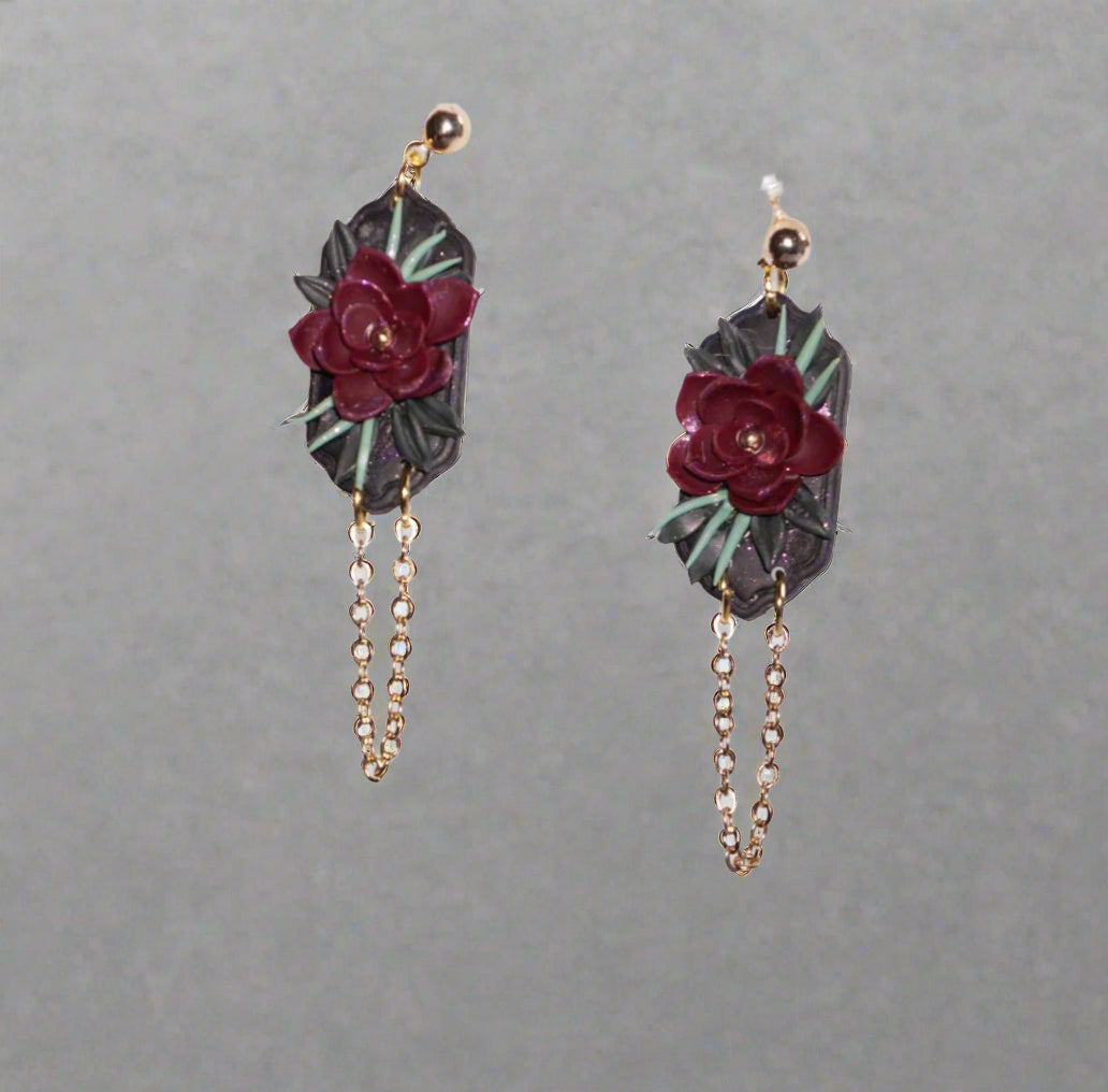 Midnight Bloom Dangle Earrings image 3