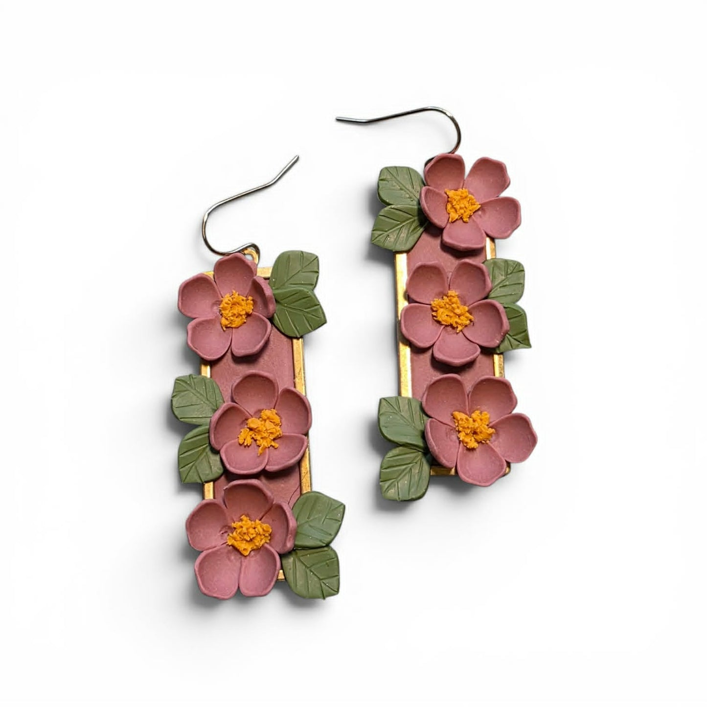 Grounded Bloom - Garden Frame Statement Earrings