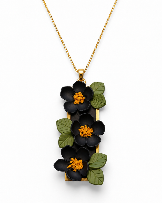 Grounded Bloom - Garden Frame Necklace