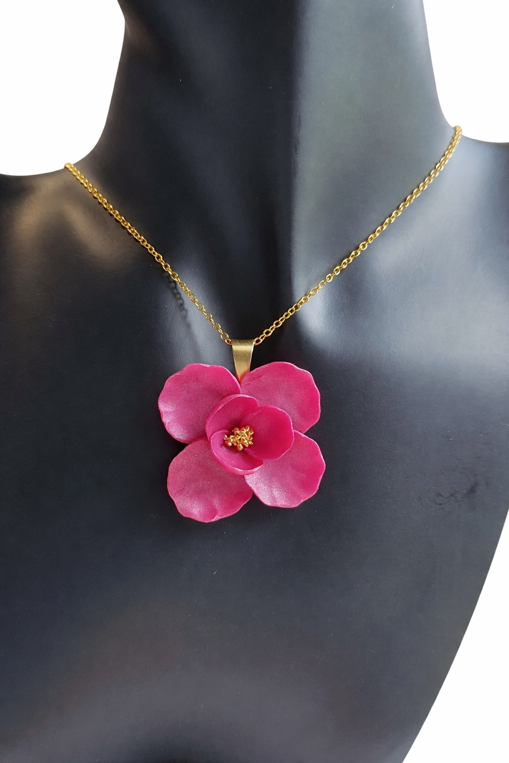 Blooms of Resilience Pendant Necklace Pink Berry Pearl