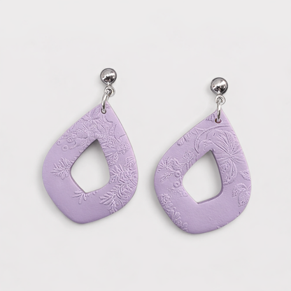 Pressed Petal Teardrop Dangle