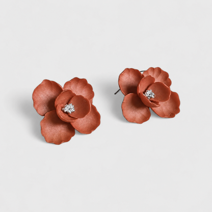 Boldly Blooms Statement Earrings - Solid color