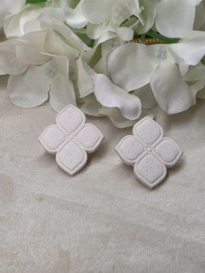 Vow Knot White Studs