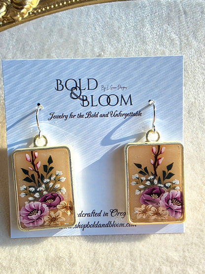 Blushing Heirloom Bouquet Earrings