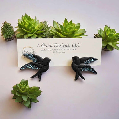 Bird Stud Earrings image 1