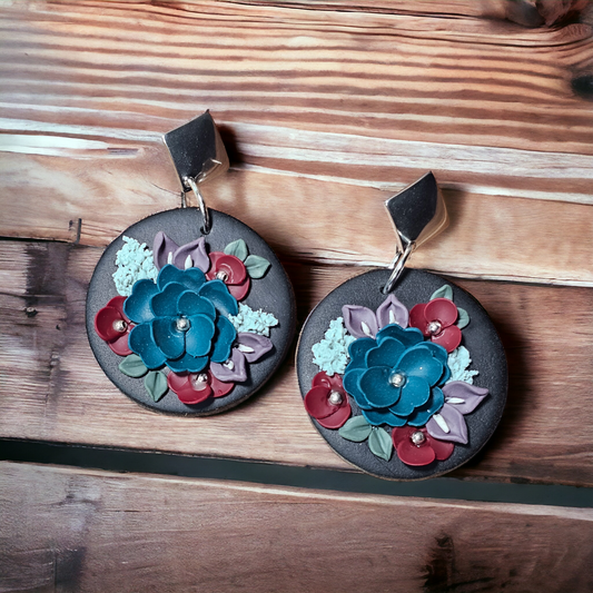 Floral circle earrings  image 0