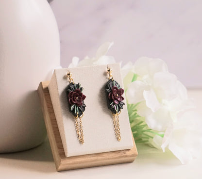 Midnight Bloom Dangle Earrings image 0