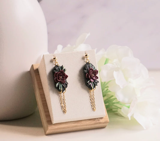 Midnight Bloom Dangle Earrings image 0