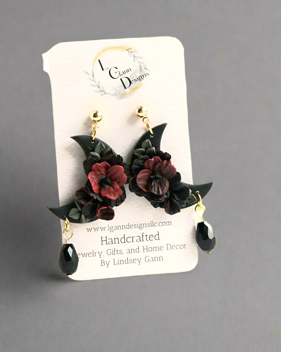 Ethereal Crescent Moon Earrings image 0