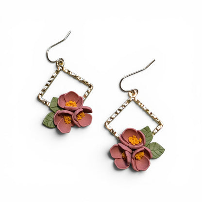 Grounded Bloom - Diamond Bloom Earrings
