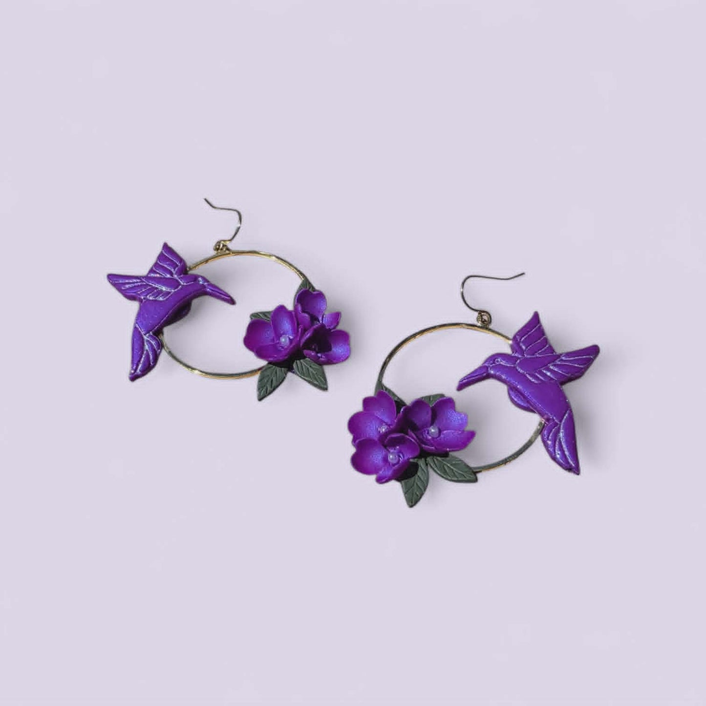 Electric Bloom Hummingbird Hoops