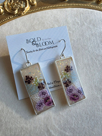 Silver Heirloom Garden Statement Earrings