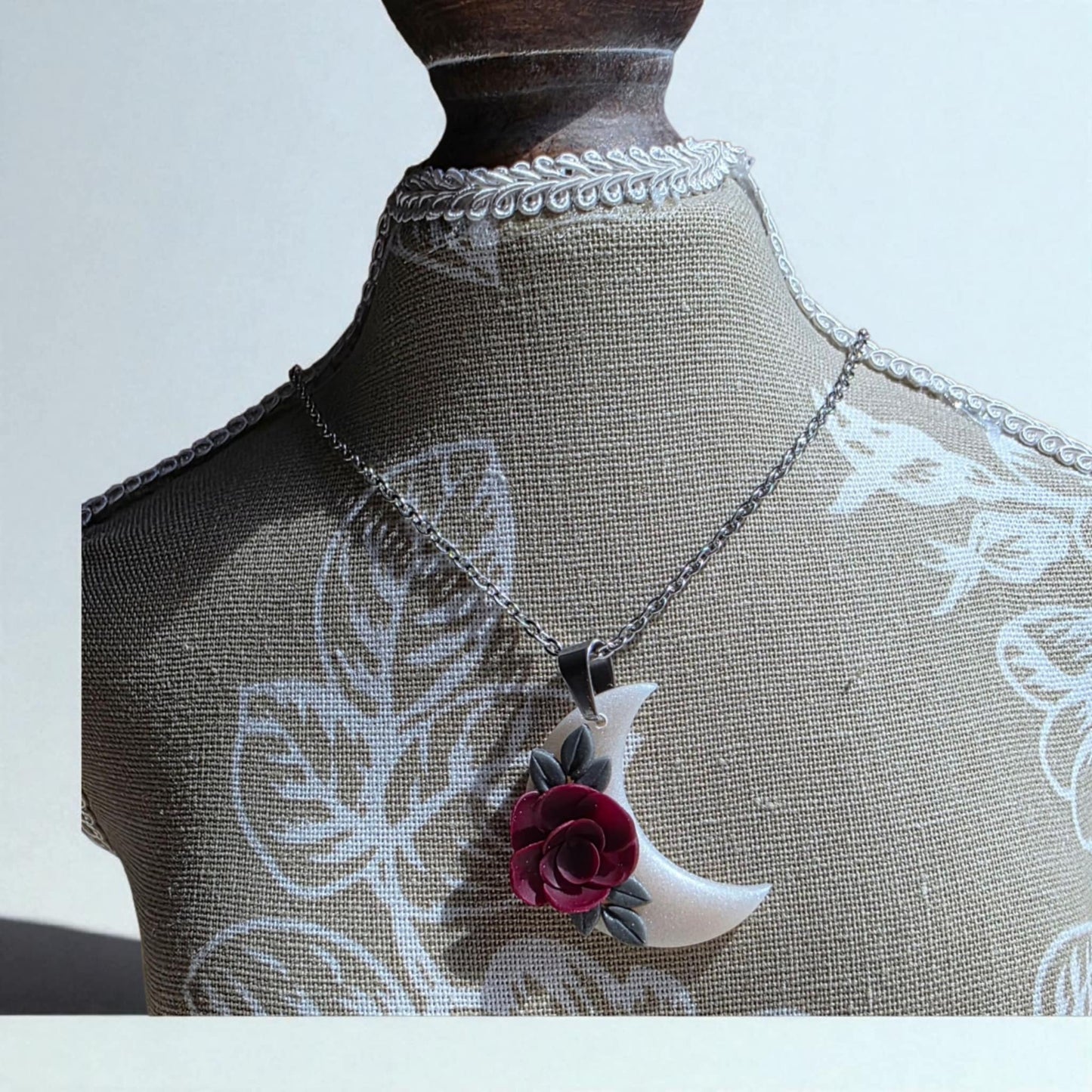 Moonlit Rose Necklace