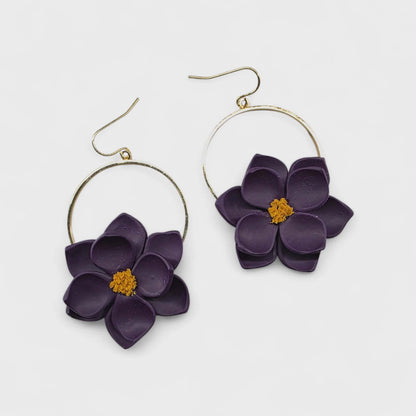 Full Bloom Hoop Earrings