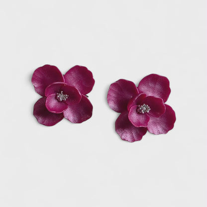 Blooms of Resilience Dangle Earrings Pink Berry Pearl