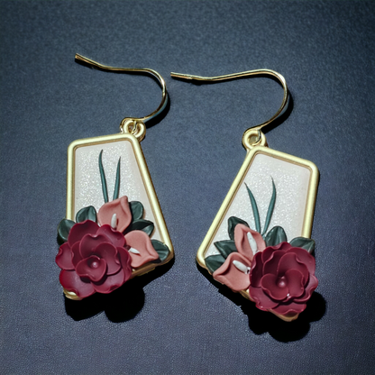 Small floral dangle earrings  image 1